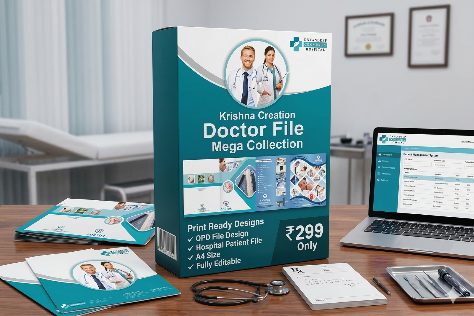Professional Doctor File Designs For Clinics & Hospitals